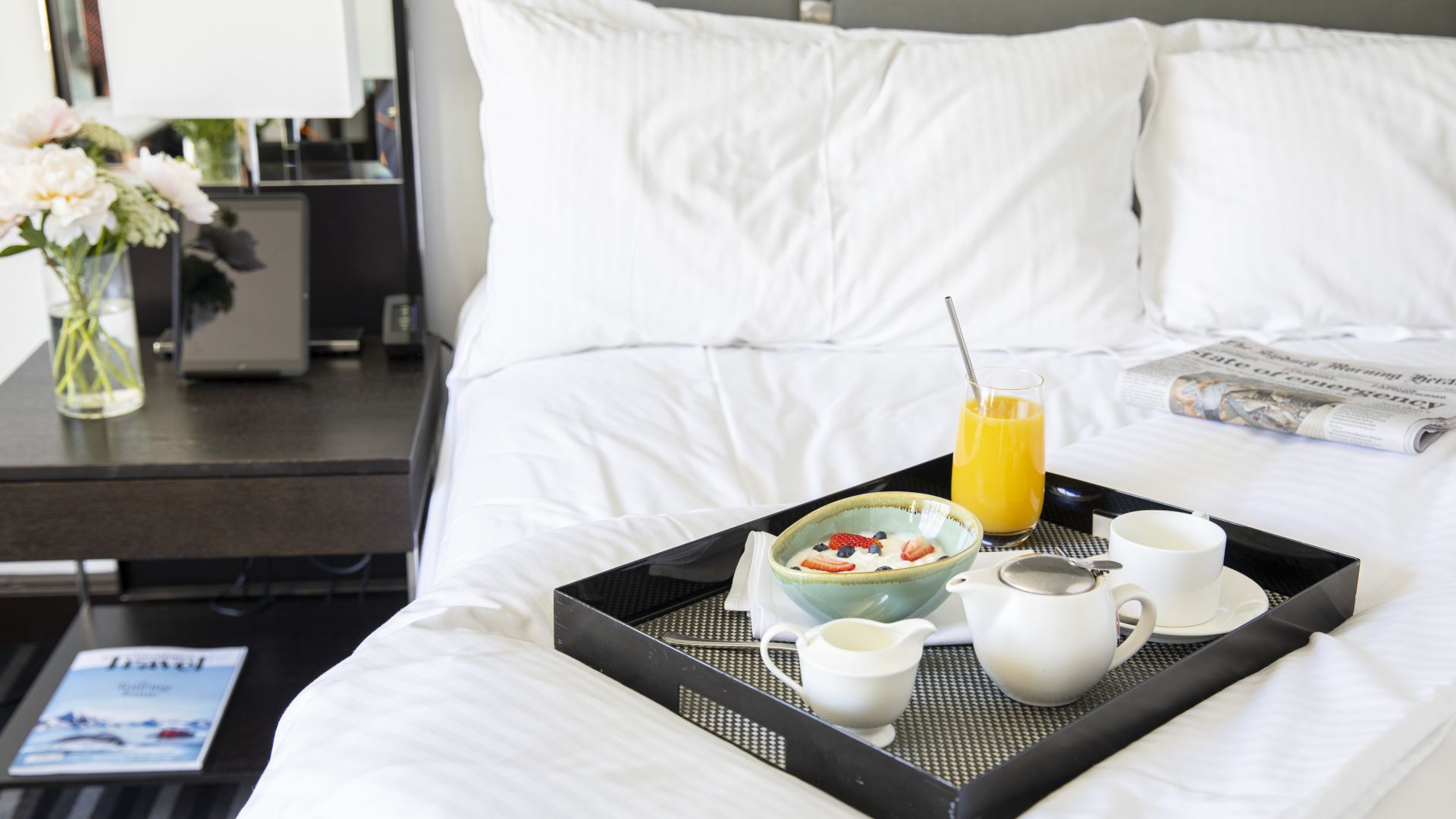 Breakfast in bed at InterContinental Sydney Double Bay